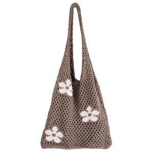 ⭐️SALE ~‎ 1 left⭐️ Mesh Tote Bag Khaki & Cream Floral ~ New